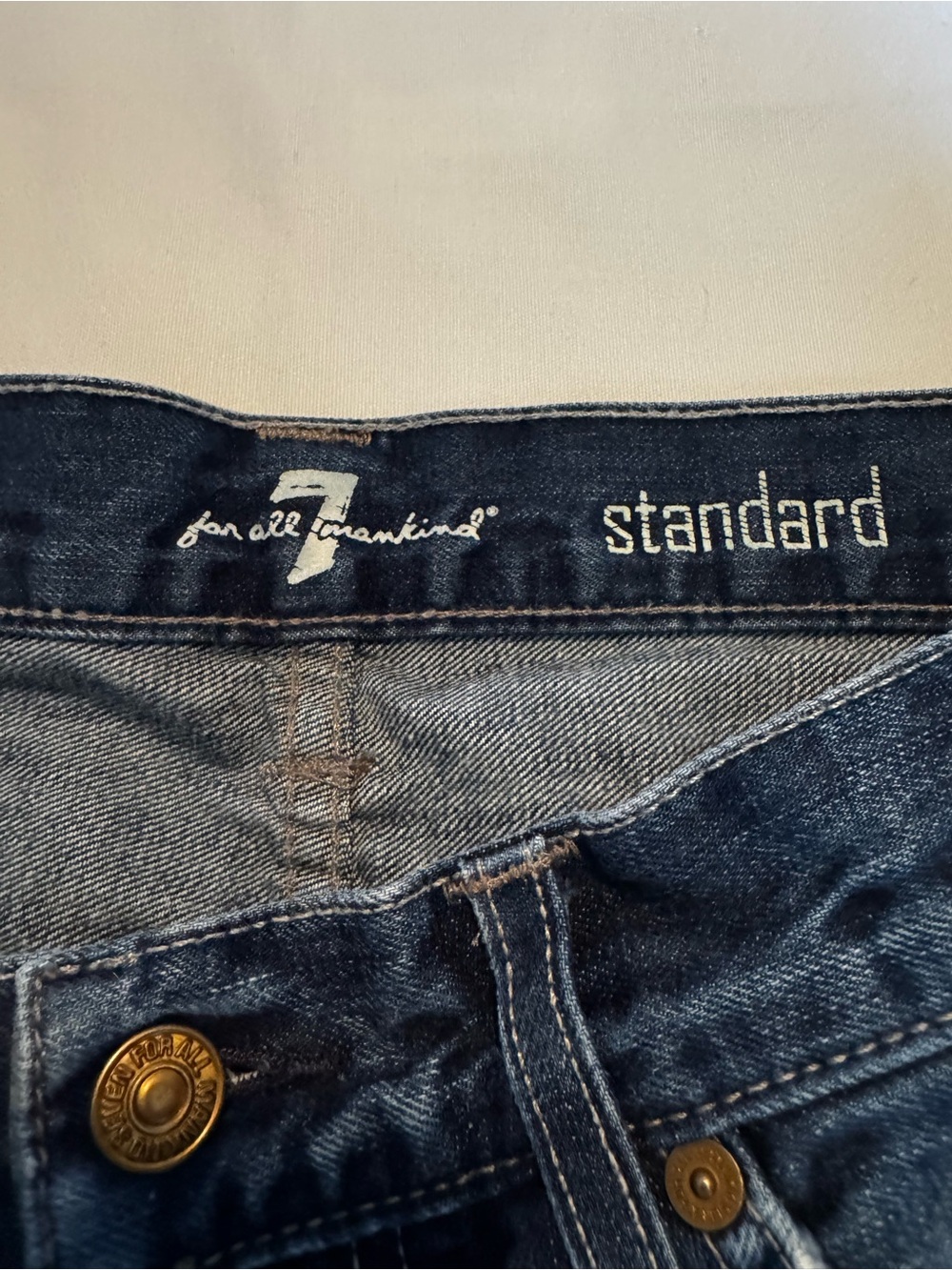 7 For All Mankind Men’s Straight Jeans - Indigo Blue